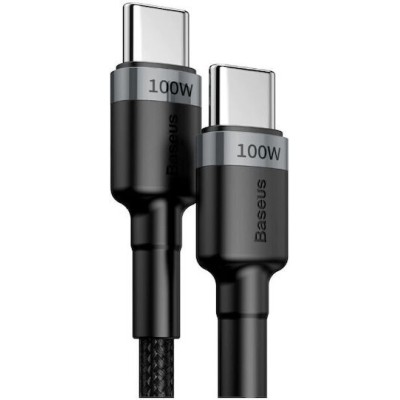 Baseus Braided USB 2.0 Cable USB-C male - USB-C male Black 2m (CATKLF-ALG1)